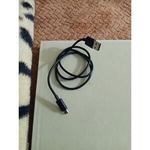 Black USB A to USB C Charging Cable Phone Tablet Data Cord